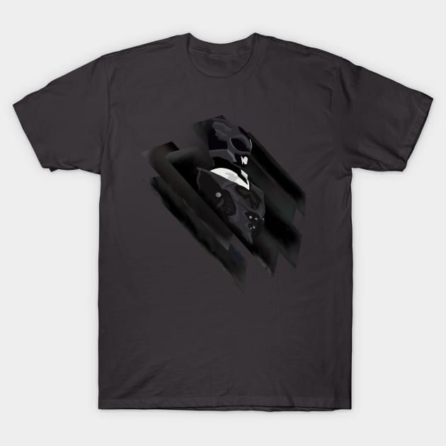 Black Psycho Ranger T-Shirt by Xanderdegreat